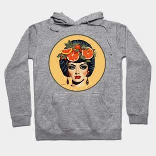 Retro Glamour: Empowering Elegance with Fruit Accents Hoodie